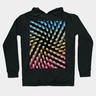 Geometric Swirl #1 - Repeat Pattern Modular Synth Art Hoodie